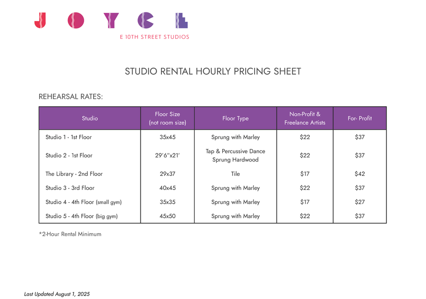 New rates as of September 1, 2025